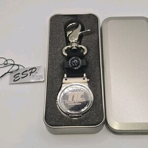 ESP Key Ring Watch Carabiner Compass Silver Case Japan Movt Stainless Steel